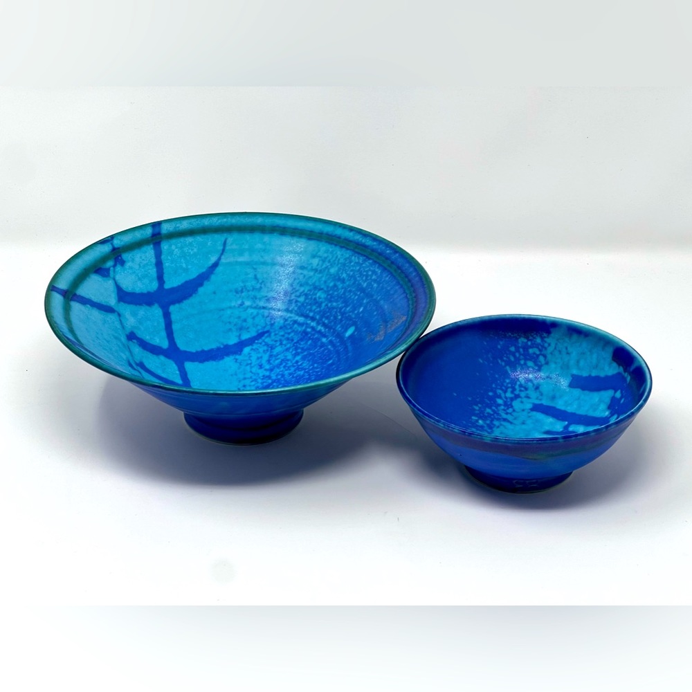 Handmade Pottery Bowls - Set of 2